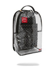 CLEAR DLX BACKPACK - CHECKED OUT (GRAY BLK CHECK)