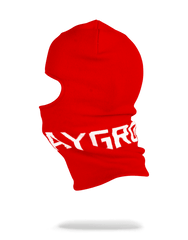 RED SPRAYGROUND LOGO SKI MASK