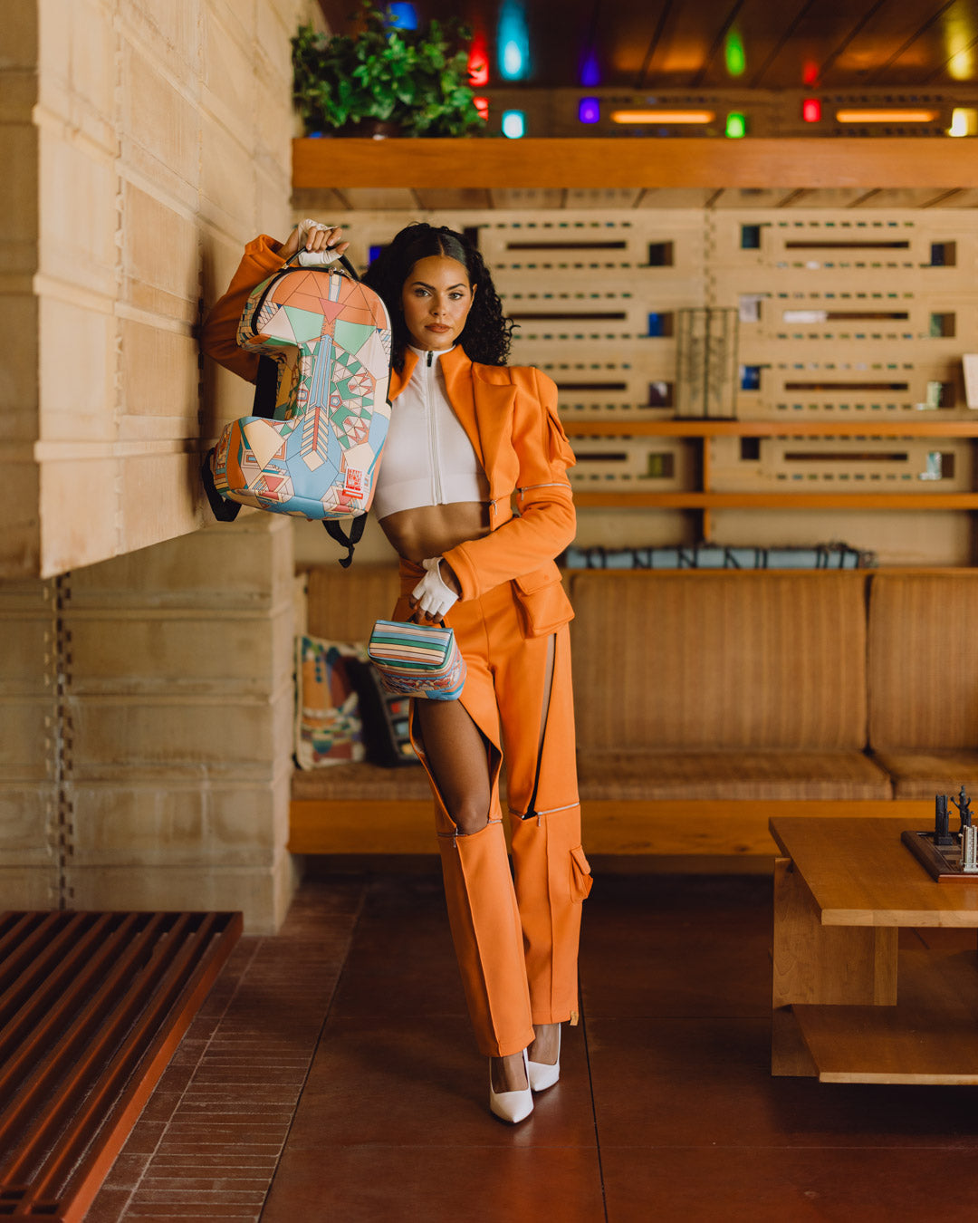 FRANK LLOYD WRIGHT COLLAB IMPERIAL MODULAR REMOVABLE BACKPACK
