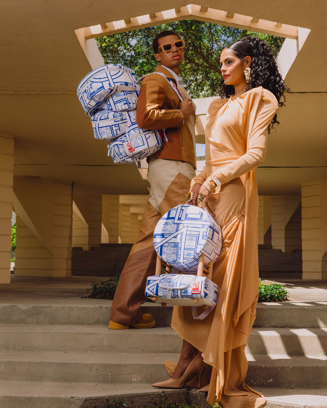 FRANK LLOYD WRIGHT COLLAB EXPERIMENTAL SPIRAL BACKPACK