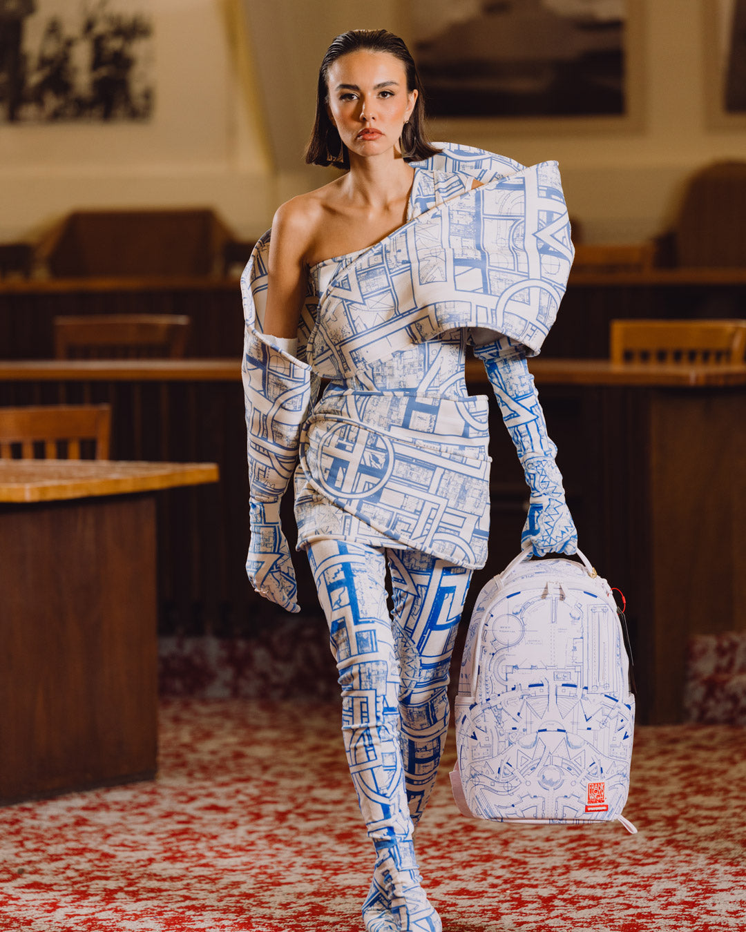 FRANK LLOYD WRIGHT COLLAB ARCHITECTURAL DRAWING BACKPACK