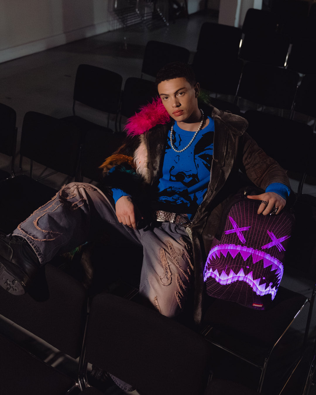 FIBER OPTICS PARTY SHARK BACKPACK