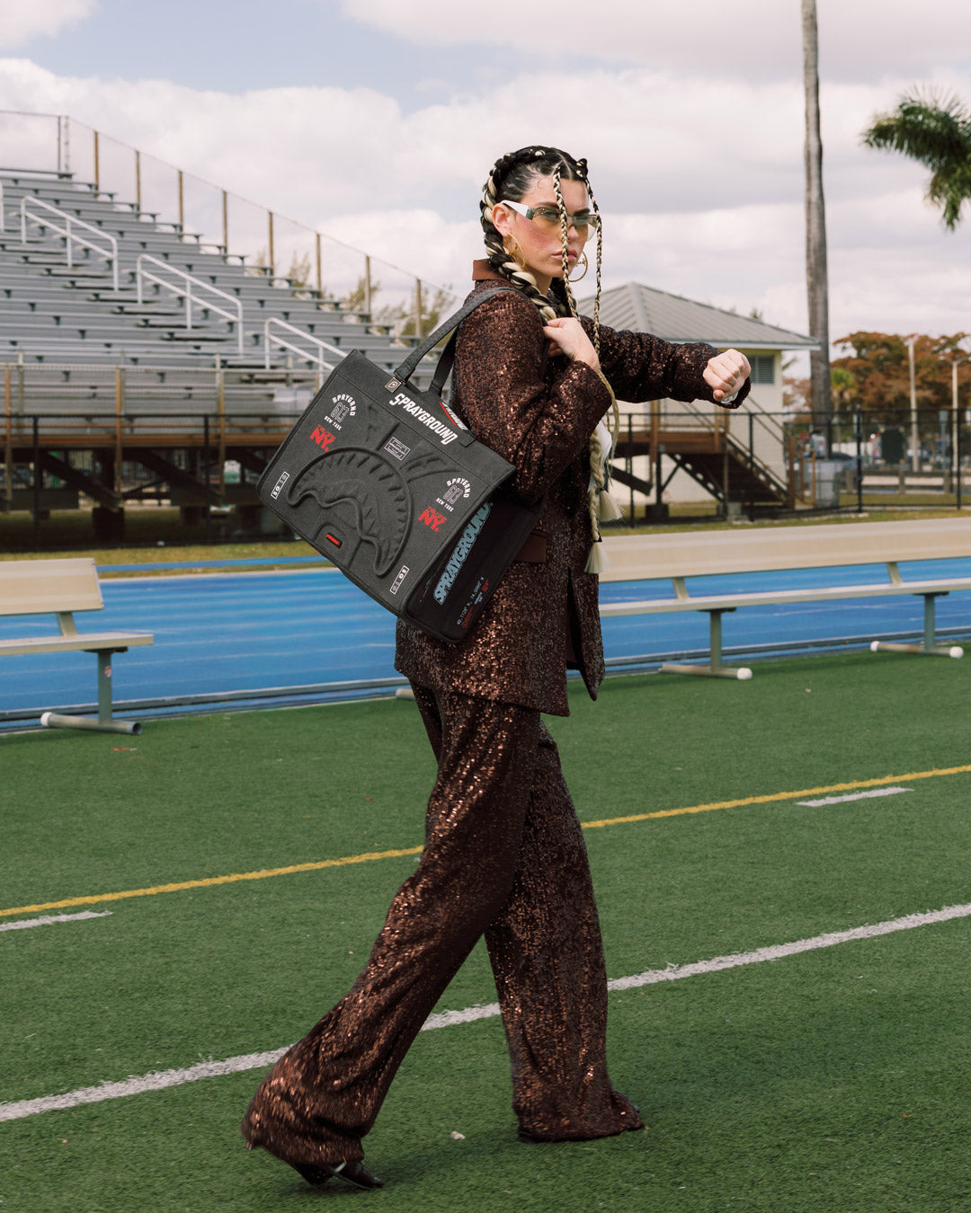 GRID LOCKED TORTUGA TOTE