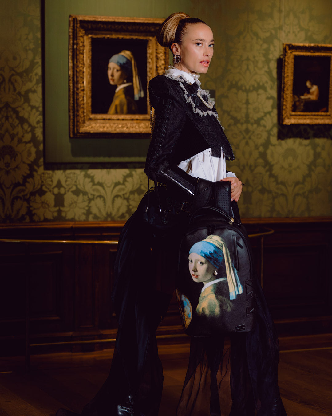 MAURITSHUIS MUSEUM SHARK PALETTE GIRL WITH A PEARL EARRING COLLAB BACKPACK