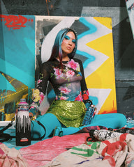WYNWOOD WALLS COLLAB WATER BOTTLE OR SPRAYCAN HOLDER (BLK/WHT)