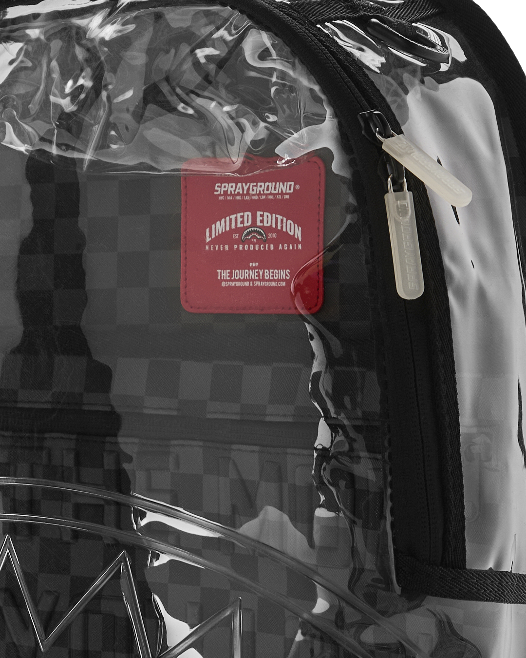 CLEAR DLX BACKPACK - CHECKED OUT (GRAY BLK CHECK)