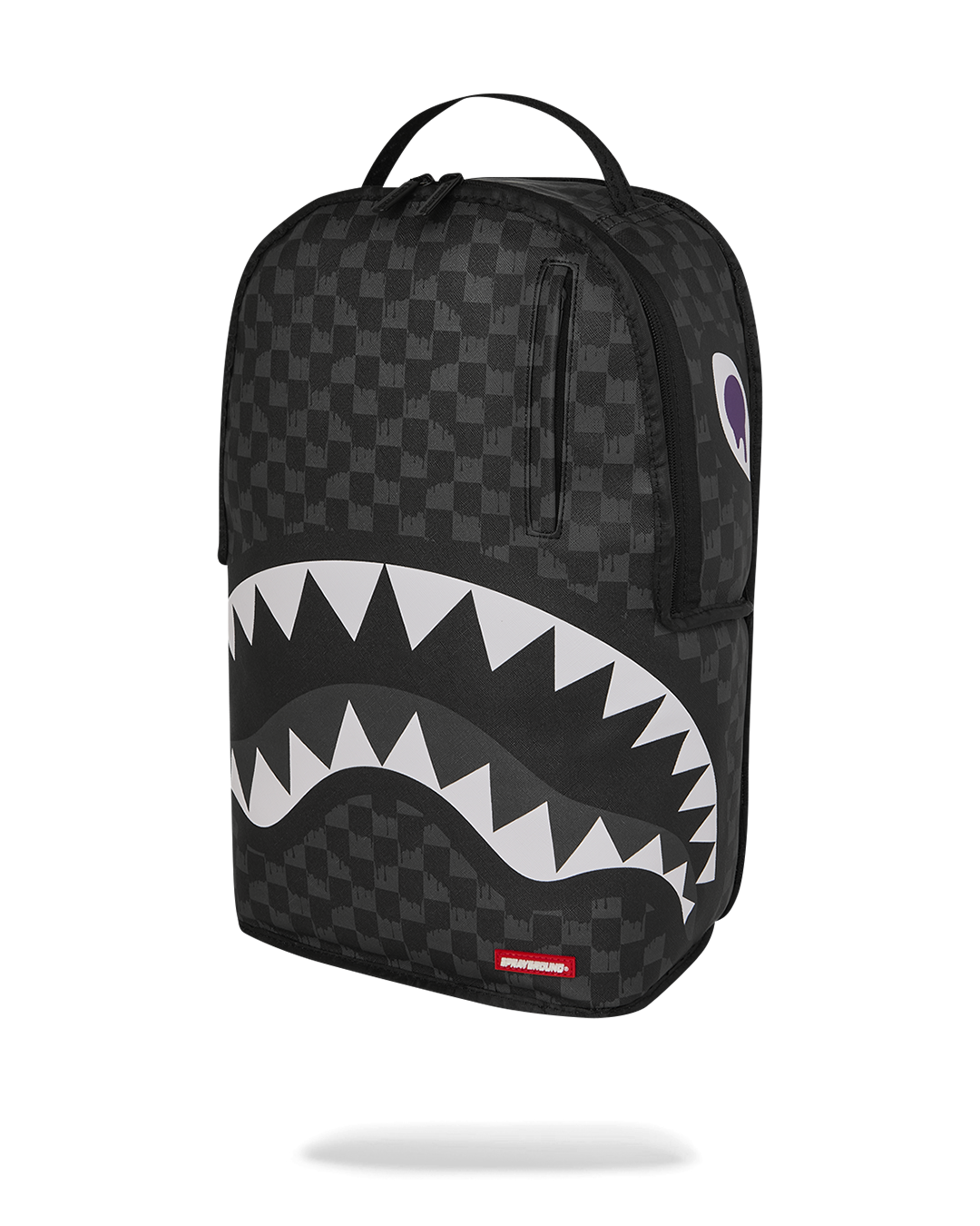 REVERSE MODE - PURPLE VELOUR TO BLACK CHECK BACKPACK