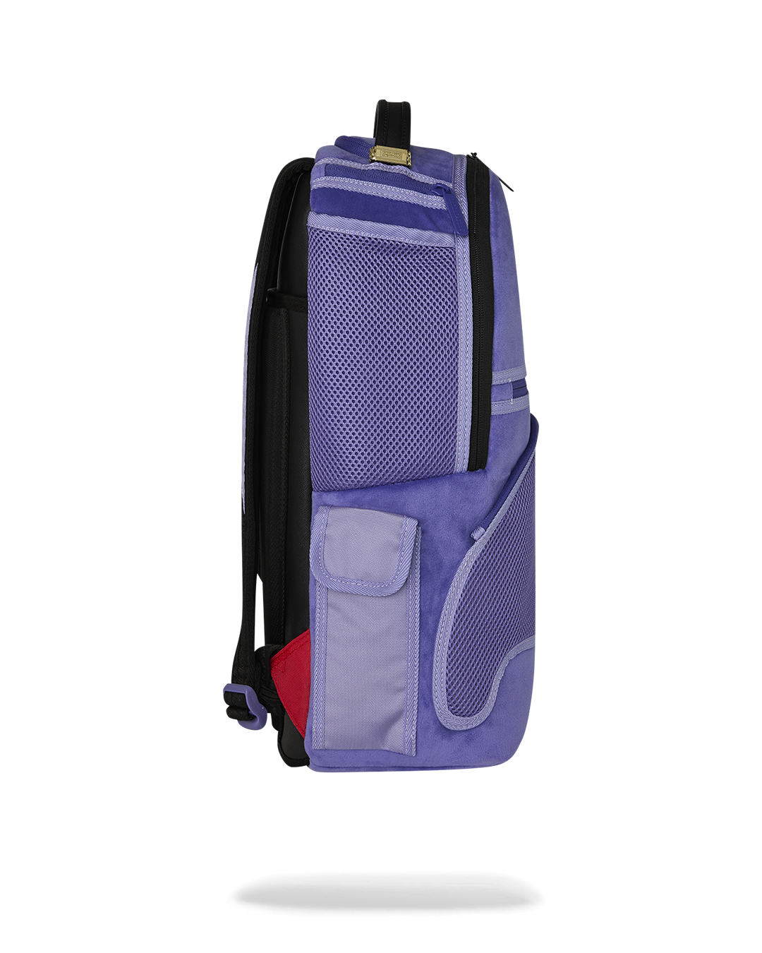 REVERSE MODE - PURPLE VELOUR TO BLACK CHECK BACKPACK