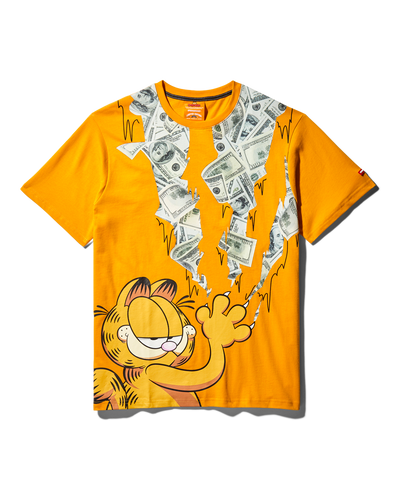 GARFIELD CAT STRATCH GRAPHIC T-SHIRT (ORANGE)