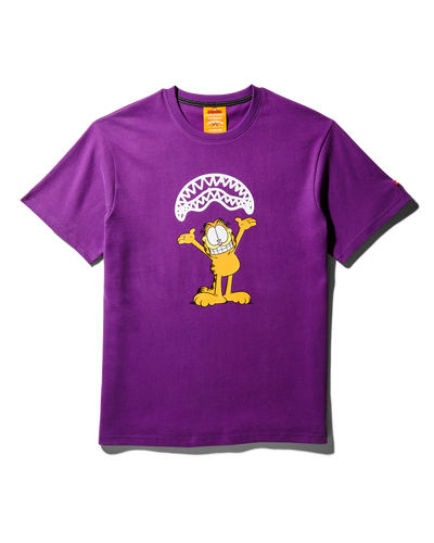 GARFIELD SHARKMOUTH GRAPHIC T-SHIRT (PURPLE)